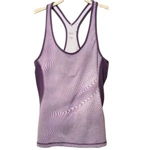 EVERLAST tank workout racer back shelf bra M VGUC purple active
